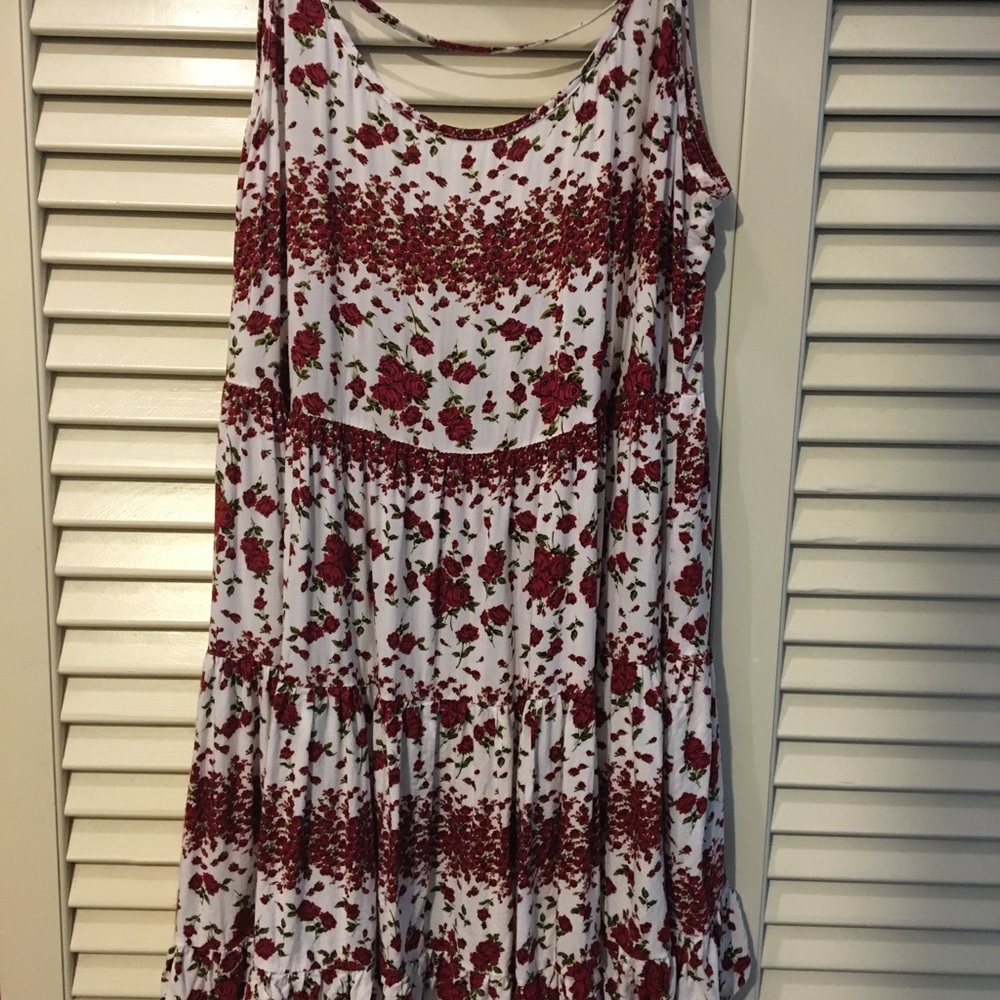 Brandy Melville red rose dress